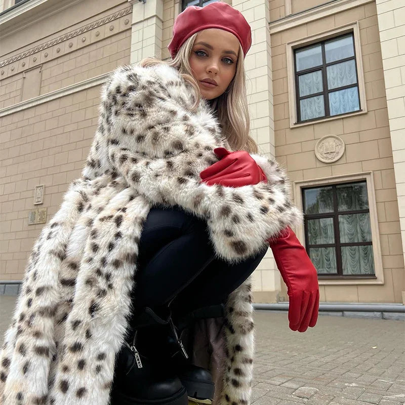 CORSO FAUX FOX FUR COAT